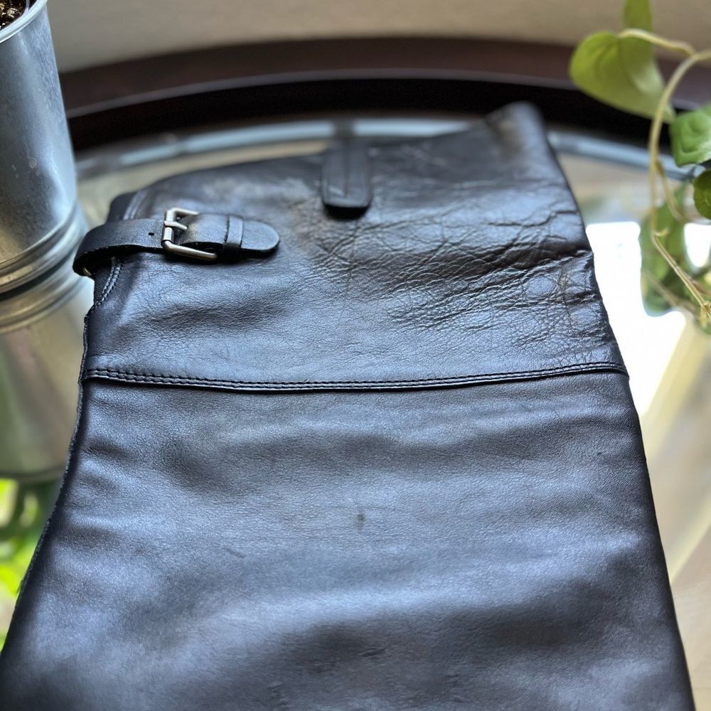 Dolce Vita High Rise Knee Heeled Boot Black Genuine Leather Over The Knee Size‌ - Picture 9 of 12